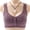 Grey, variant on Women's Full Coverage Front Closure Wireless Bra Printed Lace Sports Underwear Supportive Plus Size Comfort