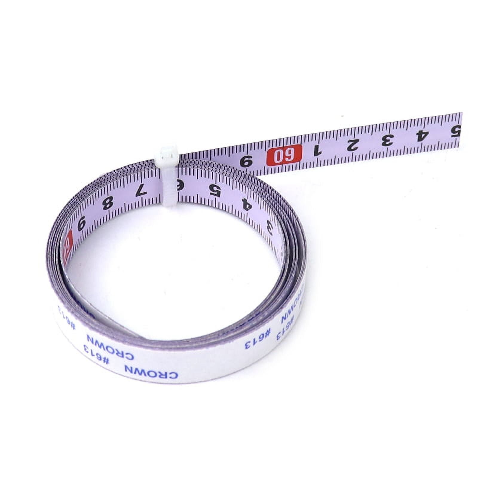 1Pc Self-adhesive Tape Measure, 1/2/3/4/5/6m Centered Measuring Ruler  Self-adhesive Stainless Steel Metric Track Tape Measure Scale Ruler for