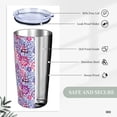thumbnail image 3 of Hawaii Aloha Florals 20oz Travel Tumbler With Lid And Straw, Tropical flowers Stainless Steel Tumblers Insulated Coffee Cup Mug Gift For Men Women, 3 of 6