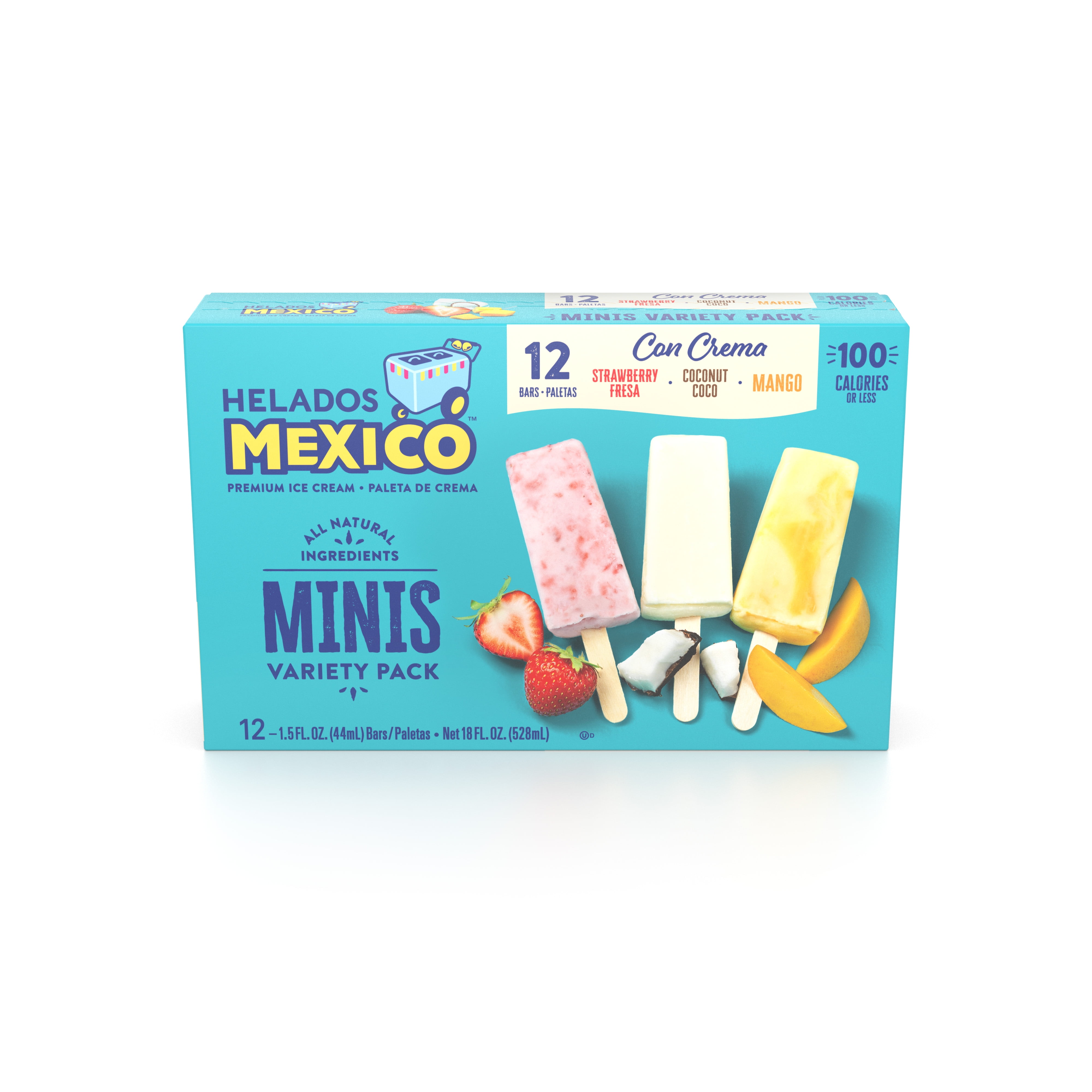 Helados Mexico Mini Variety Ice Cream Bar 1 5 Fl Oz 12 Ct Walmart Com