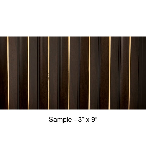 MG-1504 Gilded Peaks Mahogany Polystyrene Wood Slat Walls 3 in x 9 in Sample - 1 Piece