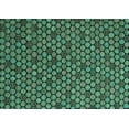 thumbnail image 1 of Ahgly Company Machine Washable Indoor Rectangle Abstract Turquoise Blue Modern Area Rugs, 2' x 5', 1 of 4