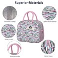 thumbnail image 4 of Insulated Lunch Bag for Women, Floral Print Oxford Fabric Lunch Box, Leakproof Thermal Cooler Tote for Work, School & Picnic, Leopard Animal Print, 4 of 5