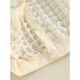 thumbnail image 6 of Toddler Girls Jacket, Long Sleeve Crew Neck Button Closure Patchwork Spring Coat, 6 of 8