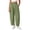 Army Green(Women Pants), variant on Womens Gingham Check Wide Leg Pants Elastic Waist Drawstring Casual Lounge Trousers Pockets