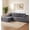 grey tufted, variant on Hobestluk 96" Boneless Couches for Living Room Modular Cloud Sectional Sofa with Side Pocket No Assembly Memory Foam Couch L Shape Sofa with Chaise for Apartment(Grey Tufted,Right Facing Chaise)