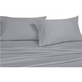 thumbnail image 1 of Royal's Solid Gray 550 Thread Count 2PC Standard Pillowcases Set 100% Combed Cotton, Sateen Solid, 1 of 5