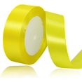 thumbnail image 1 of LAICAIW Solid Color Lemon Yellow Satin Ribbon, 1 Inches x 25 Yards Fabric Satin Ribbon for Gift Wrapping, Crafts, Hair Bows Making, Wreath, Wedding Party Decoration and Other Sewing Projects, 1 of 7
