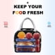 thumbnail image 3 of Sonuimy Bolsa de almuerzo aislada para mujeres, reutilizable linda lonchera para adultos y hombres, bolsas de almuerzo a prueba de fugas para el trabajo, oficina, viajes, picnic (negro con margarita b, 3 of 5
