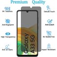 thumbnail image 2 of [2+2Pack] Privacy Screen Protector and Camera Lens Protector for Samsung Galaxy A33 5G, 9H Hardness, Anti-Scratch, Anti Spy, Tempered Glass Screen Protector for Samsung Galaxy A33 5G, 2 of 7