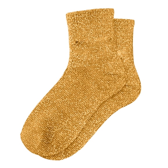 Sparkly Solid Color Slouch Socks for Women – 6 Pairs Soft, Thick, Extra Long Mid-Calf Socks with Comfortable Stretch Fit for Daily Wear & Casual Outfits