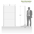thumbnail image 5 of MAYEERTY 72"x47" Outdoor Privacy Screen with Stand, 3 Panels Metal Balcony Decorative Screen, White, 5 of 7