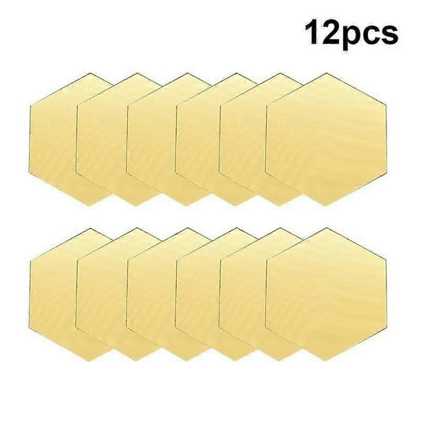 6/12PCs Hexagonal Diy 3D Mirror Wall Stickers Restaurant Aisle Floor Personality Decorative Mirror Paste Living Room Sticker