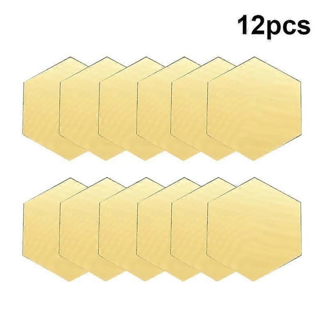 6/12PCs Hexagonal Diy 3D Mirror Wall Stickers Restaurant Aisle Floor Personality Decorative Mirror Paste Living Room Sticker