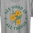 thumbnail image 3 of Instant Message - See Good In All Things - Women's Short Sleeve Graphic T-Shirt, 3 of 6