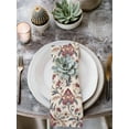 thumbnail image 2 of Boho Red Floral Cloth Napkins Set of 6 Reusable Dinner Napkins, Farmhouse Rustic Flower Leaf Plant Cocktail Napkin Washable Table Napkins for Wedding/Holiday Party/Baby Shower 20"x20", 2 of 7