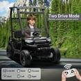 thumbnail image 3 of 24V 2 Seater Kids Ride on Car, 4WD Golf Cart with Parent Remote Control, 4x4 Motors Ride on Truck with Roof, Toddler Electric Vehicle with Storage Box, Foot Pedal, Music Player, Lights, Horn, Black, 3 of 9
