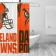 thumbnail image 3 of Cle_Browns Cortina de ducha impermeable de secado rápido para baño, cortina de ducha con ganchos, decoración de fútbol americano, juego de cortinas de ducha para baño de plástico, 72 x 72 pulgadas, 3 of 8