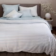 thumbnail image 4 of 100% French Linen Duvet Cover - Full/Queen - Cream & Wave Stripe | BOKSER HOME, 4 of 8