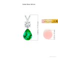 thumbnail image 3 of ANGARA Natural Pear-Shaped Emerald V-Bale Pendant in 14K White Gold for Women (Size-8x6mm) | May Birthstone, Birthday, Anniversary, Jewelry Gift for Women | Natural Emerald Necklace, 3 of 8