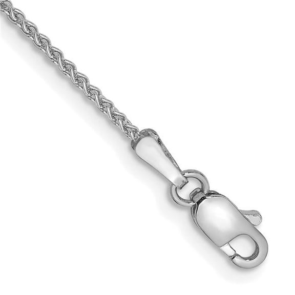 Primal Gold 10 Karat White Gold 1.25mm Solid Polished Spiga Chain