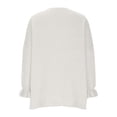 thumbnail image 3 of WRKEKC Chandail Oversize à Col Rond pour Femmes Manches Longues Doux Respirant pour Détente et Week-End Beige P, 3 of 5