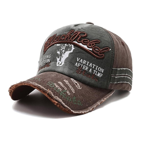 Vintage Embroidered Letter Washed Baseball Hat Sunshade Tongue Hat Duck