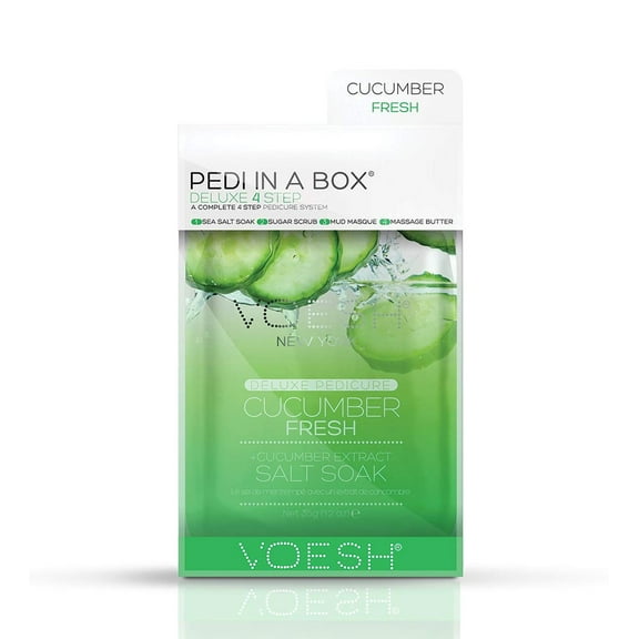 Voesh Deluxe Pedicure Pedi In A Box 4 In 1 Cucumber Fresh