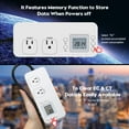 thumbnail image 6 of Electricity Usage Monitor, Briidea Power Consumption Watt Voltage Amp Meter Tester with 2 Outlets Electricity Analyzer Monitoring Device for Energy Saving, 6 of 7