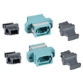 thumbnail image 6 of SM/MM MPO Fiber Optic Connector, Quick Optical Adapter for OM3 MPO/MTP UP-DOWN Mount Sky Blue 44x25x10mm, 6 of 7
