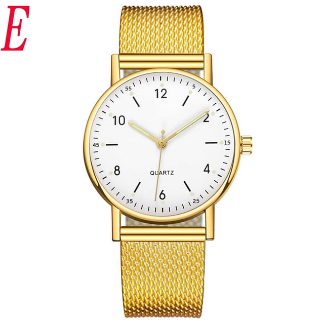 Reloj de cuarzo para mujer, relojes para mujer, reloj de cuarzo de alta gama para mujer, reloj de pulsera de acero inoxidable con esfera luminosa y estilo informal.
