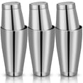 thumbnail image 1 of 3Sets Cocktail Shakers Professional Bar Shaker Boston Shaker Set Stainless Steel Martini Shaker Drink Mixer(Silver), 1 of 5
