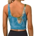 thumbnail image 3 of Xecao Earth View World Map for Sports Bra with Removable Pads, Crop Tank Top Design, Women's Longline Sports Bra - Non-Wired - XX-Large, 3 of 9