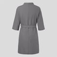 thumbnail image 2 of Men Bath Robe Cotton Linen Nightwear 3/4 Sleeve Sleepwear Bathrobe Dressing Gown3XL, 2 of 3