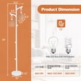 thumbnail image 3 of Gymax Dimmable Floor Lamp 2 Light Tree Trunk Wicker Shade Wood Grain Tube Living Room, 3 of 9