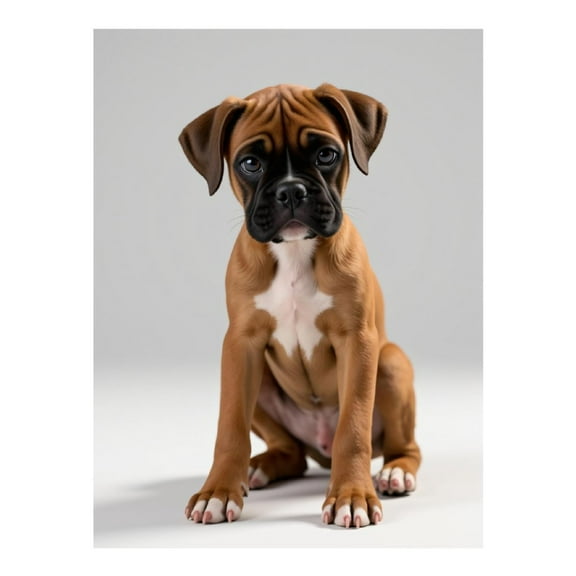 Diamond Art Kits for Adults - 5d Boxer Puppy Portrait Sitting Cute Diamond Painting for Adults, Diamond Art for Adults Beginners, Diamond Painting Kits for Adults for Home Wall Decor