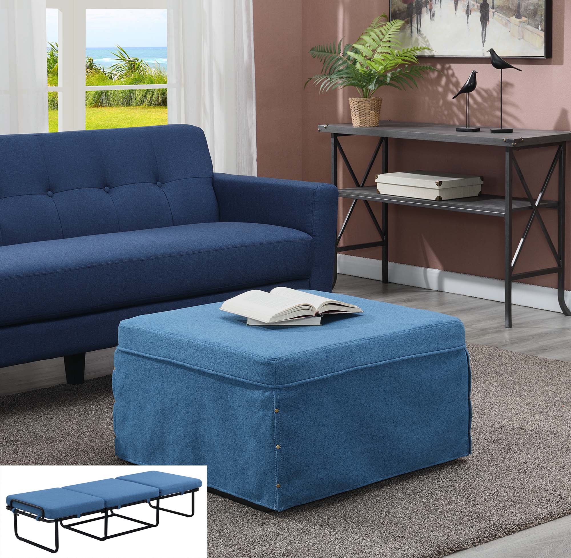 Convenience Concepts Folding Bed Ottoman