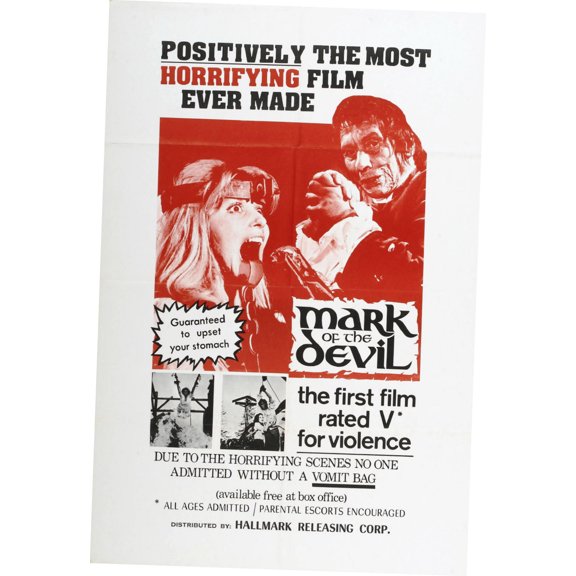 Poster Time Mark Of The Devil Movie Poster 11inx17in Mini Poster in Mail/storage/gift tube 11x17 poster