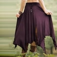 thumbnail image 4 of Xdegoge Womens Asymmetrical Skirt Maxi Skirt Dance Skirt High Waisted Side Slit Flowy Irregular Hem Long Bottoms for Party Rave Clubwear Events Wears, 4 of 4