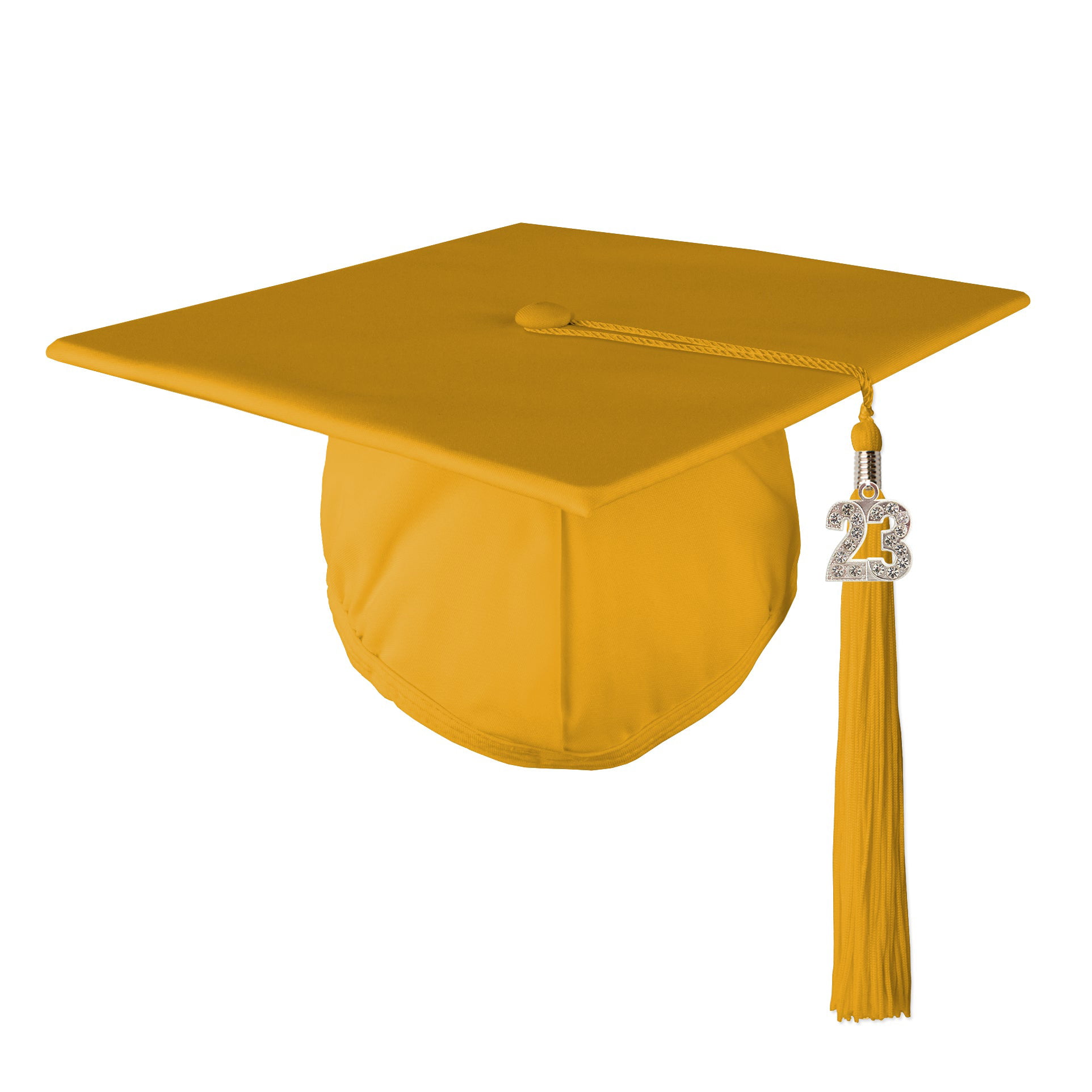 Class Act Graduation Adult Unisex Matte Graduation Cap with Matching Bling  Charm Tassel, Light Blue 