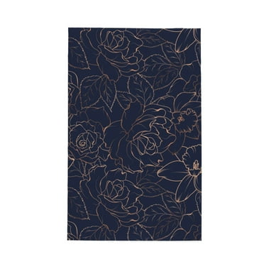 Qekee Navy Dark Blue Qekee {designName} Patten Kitchen Towels, Dish Towels,Kitchen Hand Towels,Absorbent Quick Drying Cleaning Towel, 16x26 Inches