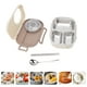 thumbnail image 1 of Contenedores Bento, Compartimento De Acero Inoxidable De Doble Capa En Forma De Cámara Extraíble 1450ml Caja Térmica Bento Reutilizable Para La Escuela, 1 of 8