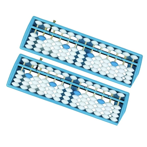BESTSKY 2Pcs Abacus,Strain-Reducing Form Abacus for Kids Math,Glare-Free Markings Bead Arithmetic,Blue