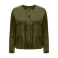 thumbnail image 5 of Fznquz Velvet Plus Size Cardigan for Women Button Down Dressy Casual Cardigans Long Sleeve Green Sweater Trendy Tops, 5 of 6