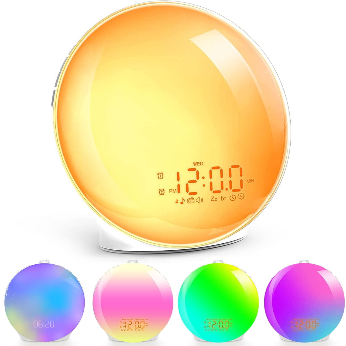 Sunrise Alarm Clock Smart Full Screen Wake Up Light and Sunset Simulation Portable Natural