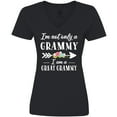 thumbnail image 3 of Inktastic I'm Not Only a Grammy I'm a Great Grammy with Flowers Women's V-Neck T-Shirt, 3 of 5