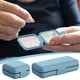 thumbnail image 1 of Separador y cortador de pastillas rectangular de plástico - Dispensador azul de medicamentos para tabletas y cápsulas, 13x6,6x3,4 cm, 1 of 7