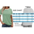 thumbnail image 6 of MOSHU Color Block Womens T-shirts Round Neck Shirts for Women Short Sleeve Loose Fit Women Tops, 6 of 11