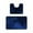 Navy b, variant on Guanhe 2Pcs Bathroom Rugs Set, Soft Plush Toilet Mats Absorbent Non Slip Bathroom Mats, Machine Washable, 32 Colors,Dark Gray