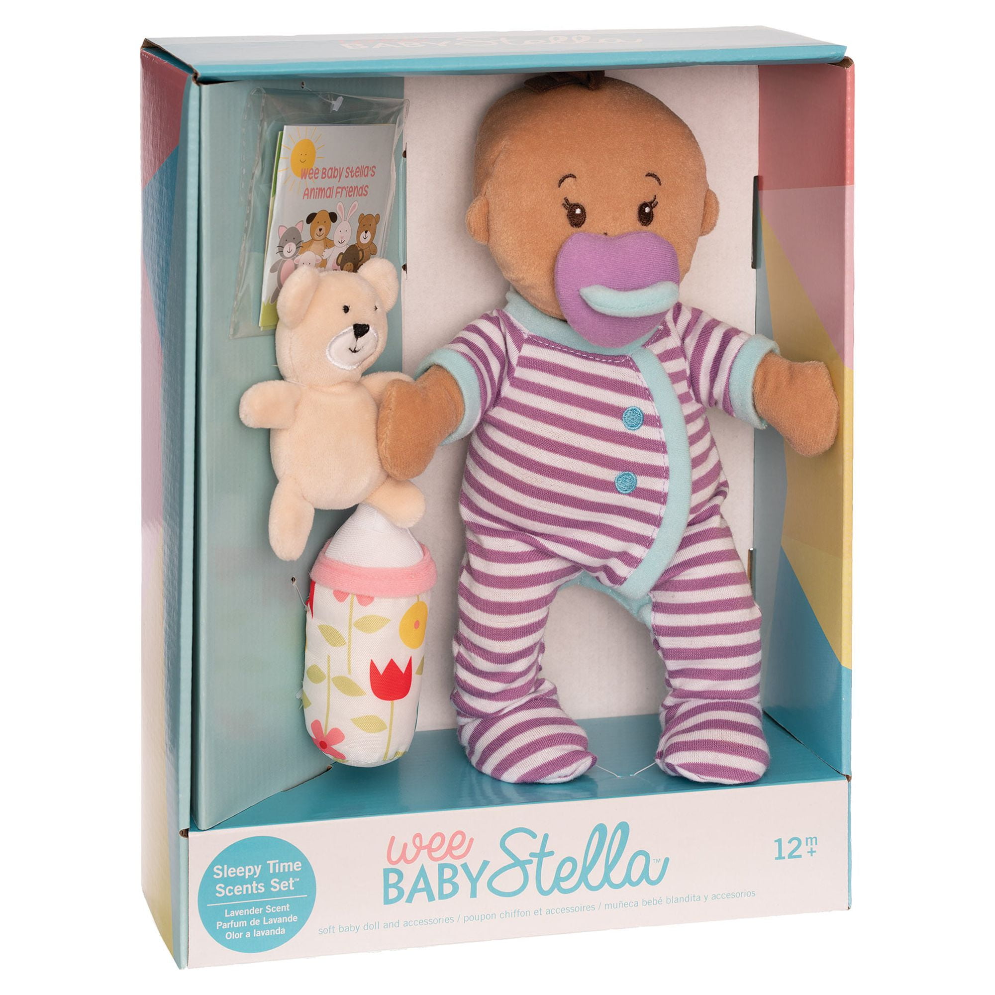 Manhattan Toy Wee Baby Stella Beige Sleepy Times Scent 12" Soft Baby Doll Set